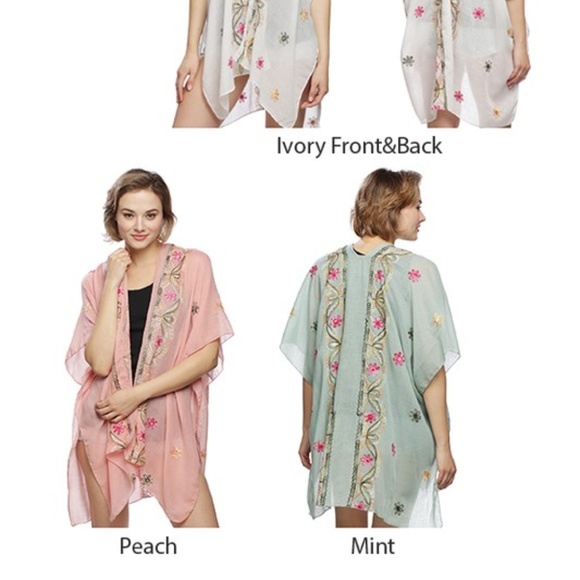 1 LEFT ❤️HOST PICK Peach Swimsuit cover up kimono - Picture 3 of 4